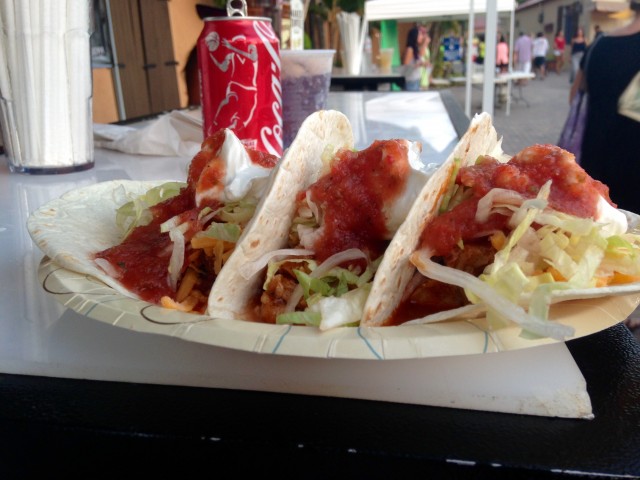 Delicious tacos at Cinco de Mayo.