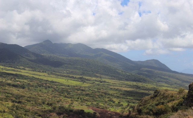 The landscape of St. Kitts.