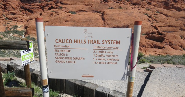 One of the many trails at Red Rock Canyon.