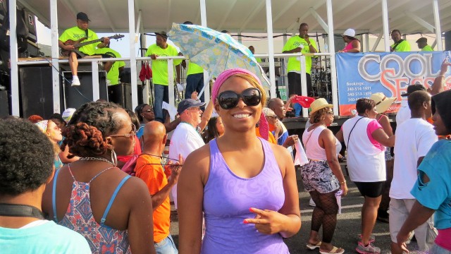 Having a great time at J'ouvert.