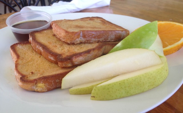 French toast and green apples.